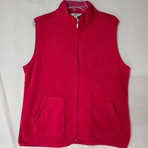 Croft & Barrow Large Red Zippered Vest